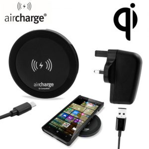 aircharge Qi Travel Wireless Charging Pad with UK Plug