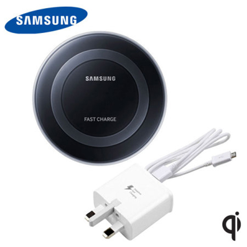 Official Samsung Galaxy Wireless Fast Charge Pad with UK Mains - Black